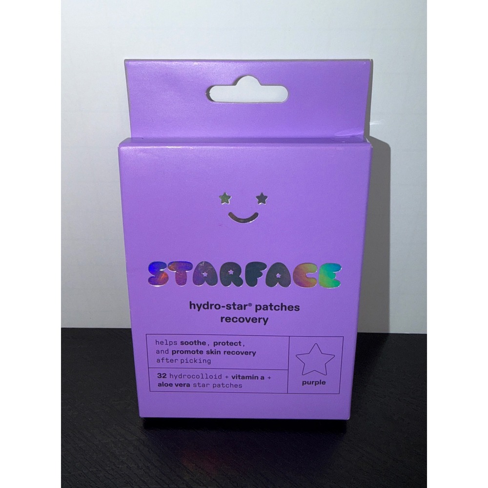 Starface Hydro-Star Recovery Purple Hydrocolloid Patches 32 Count Vitamin A Aloe